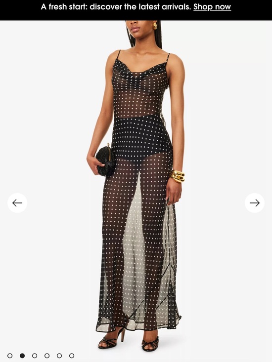 Rat & Boa Dresses & Skirts - Ray & Boa Black Polka Dot Sheer Slip Maxi Dress